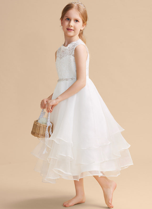 Robe Cérémonie Éblouissante Blanche - gallery 1