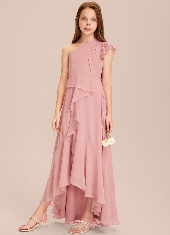 Robe Cérémonie Asymétrique Mousseline Junior - gallery 4