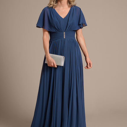 Robe Cérémonie Fluide Bleu Nuit
