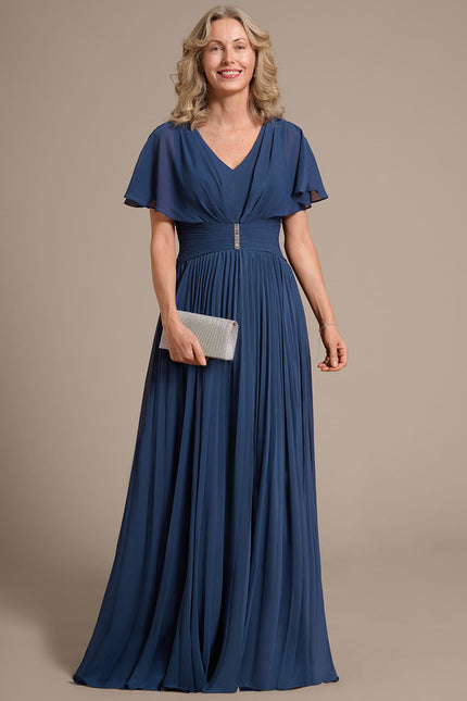 Robe Cérémonie Fluide Bleu Nuit