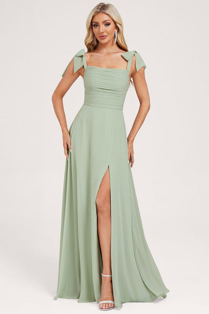 Robe Cérémonie Fluide Vert Amande - gallery 4