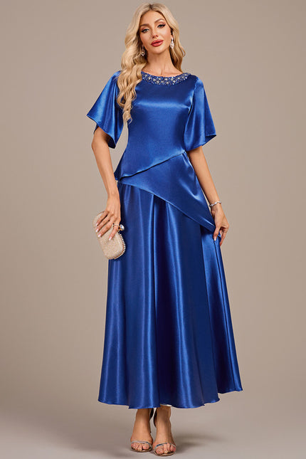 Robe Cérémonie Satin Bleu Royal