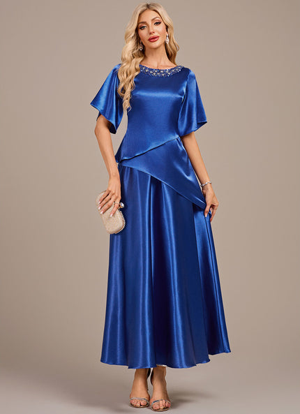 Robe Cérémonie Satin Bleu Royal