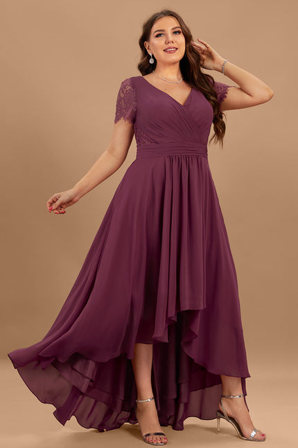 Robe Cérémonie Dentelle Asymétrique - gallery 7