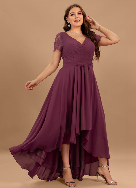 Robe Cérémonie Dentelle Asymétrique - gallery 7