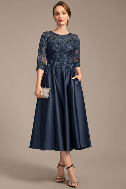 Robe Cérémonie Mère Élégante Satin