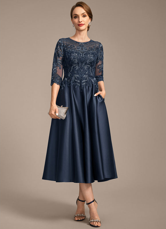 Robe Cérémonie Mère Élégante Satin