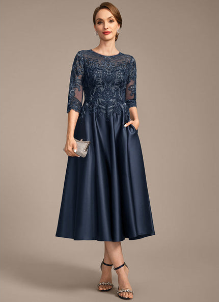 Robe Cérémonie Mère Élégante Satin