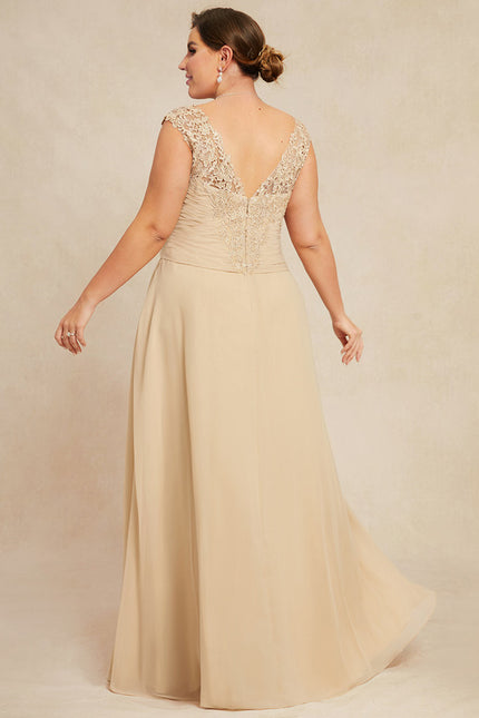 Robe Cérémonie Gris Souris Dentelle Élégante - gallery 9