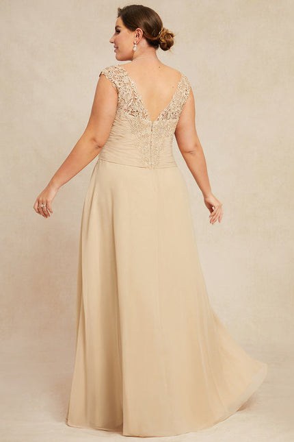 Robe Cérémonie Gris Souris Dentelle Élégante - gallery 9