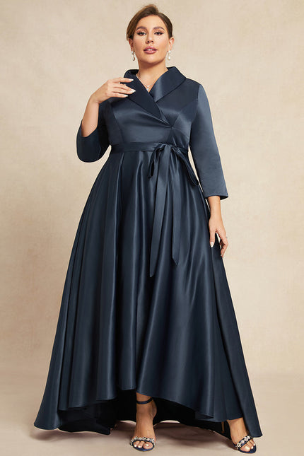 Robe Cérémonie Chic Asymétrique Satiné - gallery 9