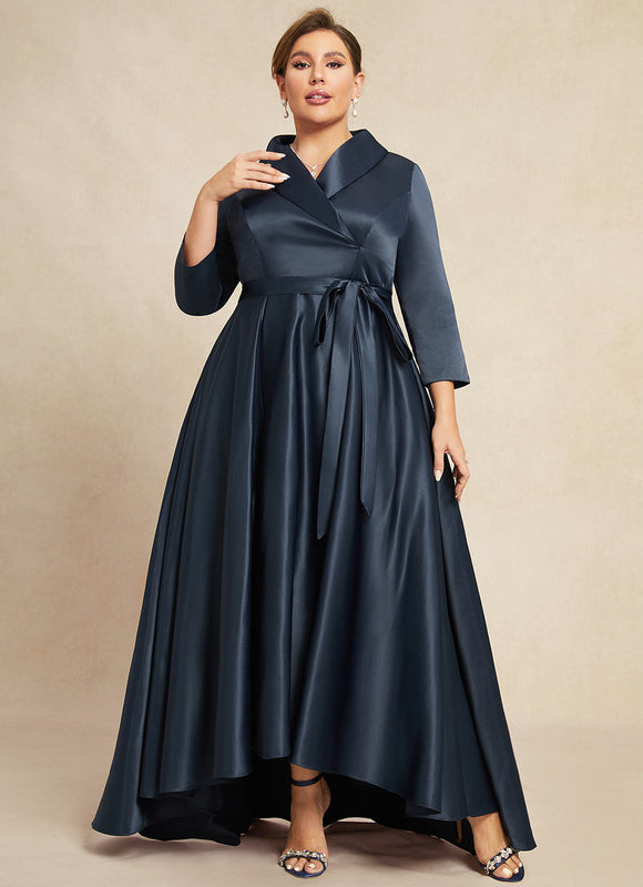 Robe Cérémonie Chic Asymétrique Satiné - gallery 9