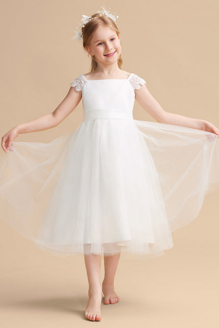 Robe Cérémonie Satin Tulle Chic - gallery 2