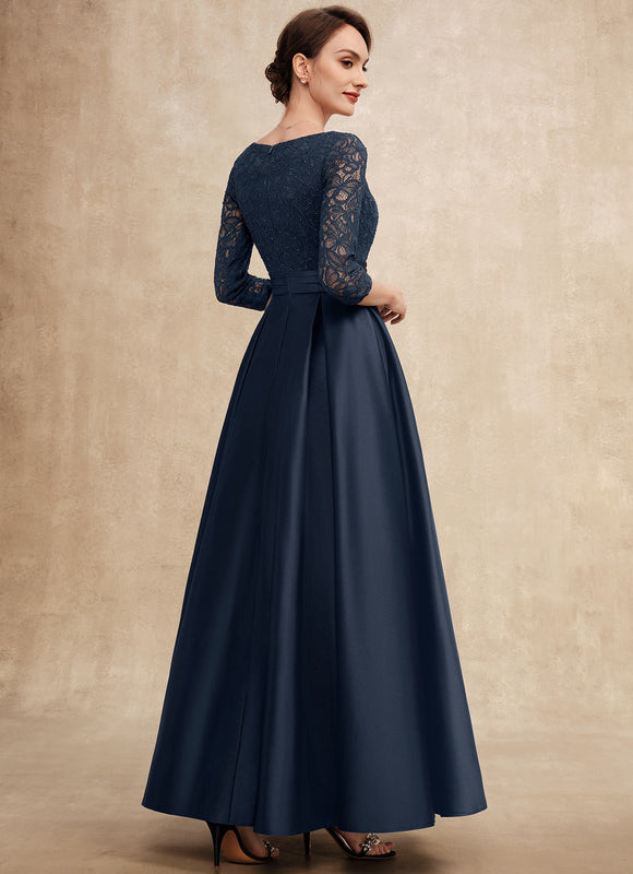 Robe Cérémonie Bleu Marine Satinée - gallery 4