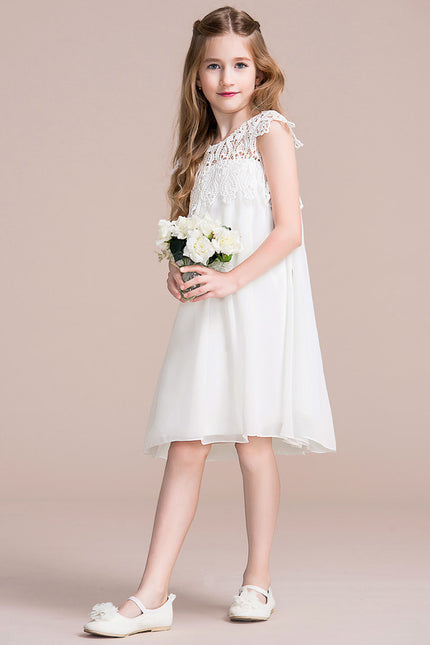 Robe Cérémonie Flottante Blanche - gallery 3