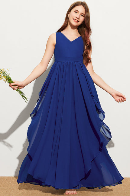 Robe Cérémonie Mousseline Bleu Pastel - gallery 2