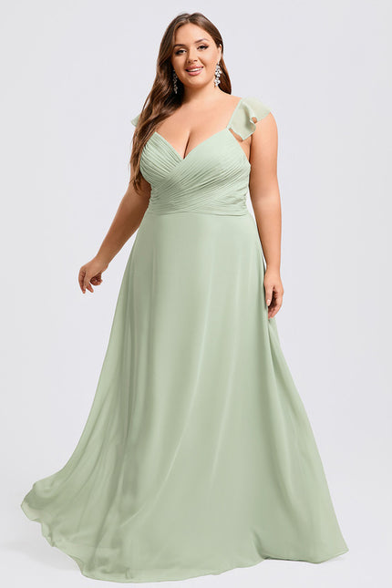 Robe Cérémonie Longue Volants Rose - gallery 8