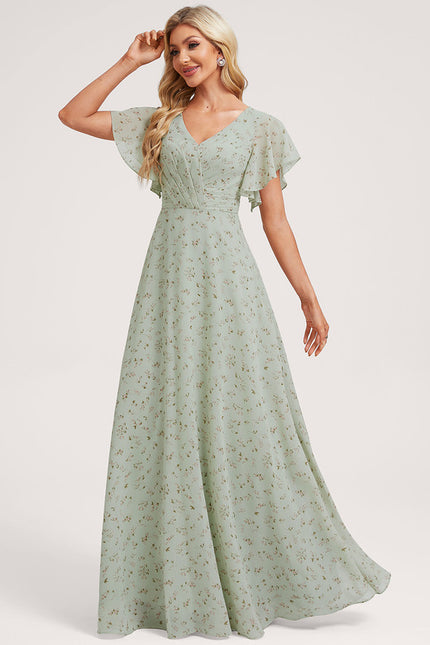 Robe Cérémonie Longue Volants Rose - gallery 2