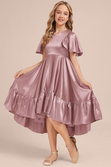 Robe Cérémonie Satin Bleu Ciel - gallery 6