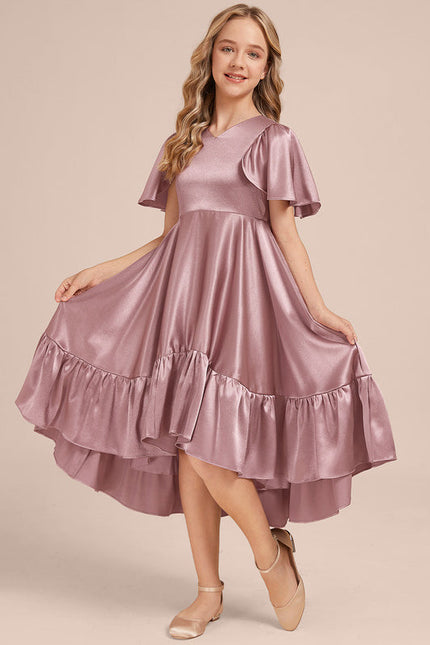 Robe Cérémonie Satin Bleu Ciel - gallery 6
