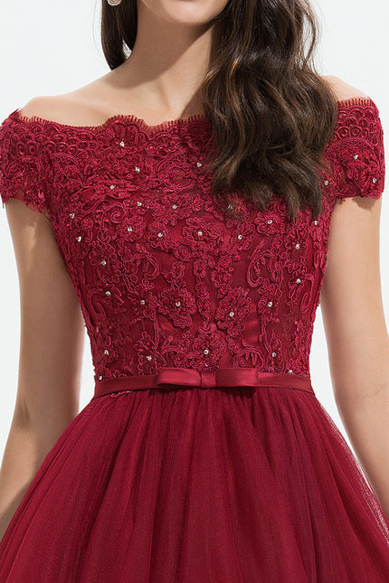 Robe Cérémonie Tulle Bordeaux - gallery 1