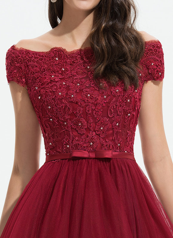 Robe Cérémonie Tulle Bordeaux - gallery 1