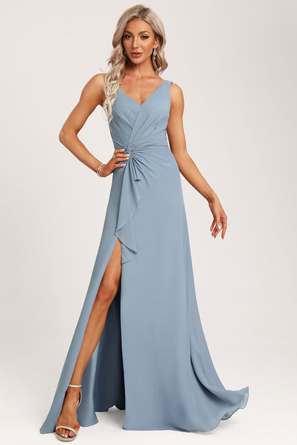 Robe Cérémonie Longue Volants Rose