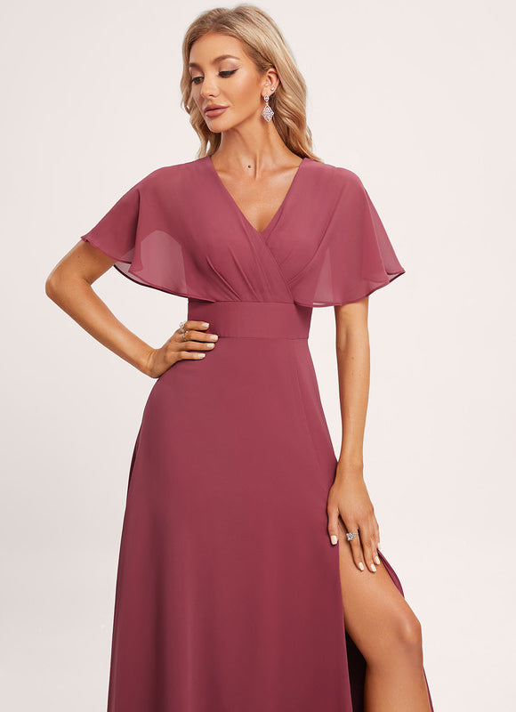 Robe Cérémonie Longue Volants Rose - gallery 5