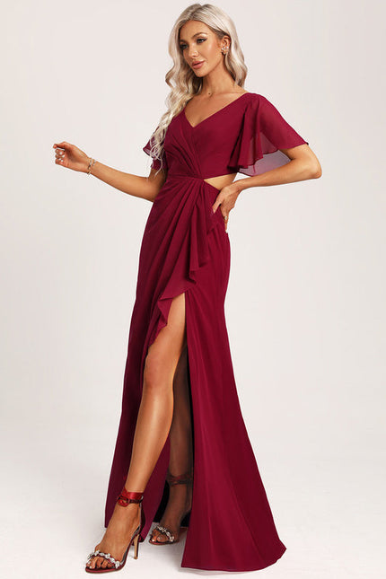 Robe Cérémonie Longue Volants Rose - gallery 2