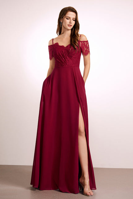 Robe Cérémonie Longue Rose Élégante - gallery 1