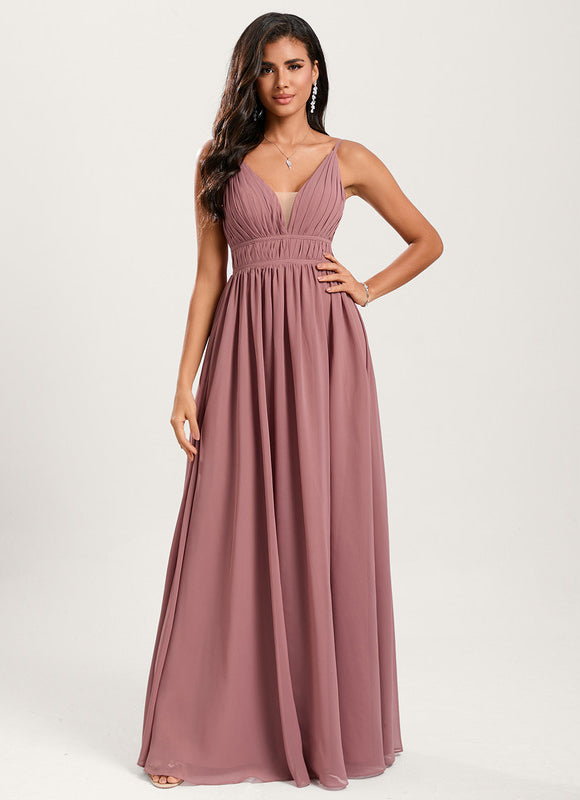 Robe Cérémonie Longue Volants Rose - gallery 3