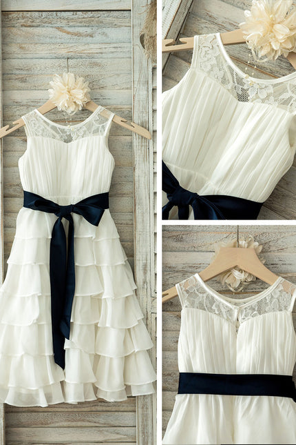 Robe Cérémonie Volants Satinée - gallery 1