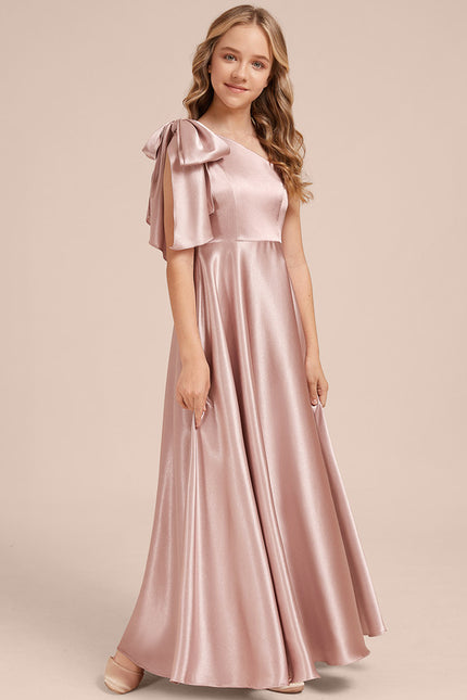 Robe Cérémonie Satin Rose Chic - gallery 1