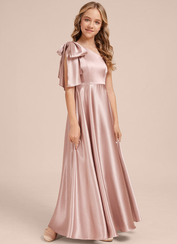 Robe Cérémonie Satin Rose Chic - gallery 1