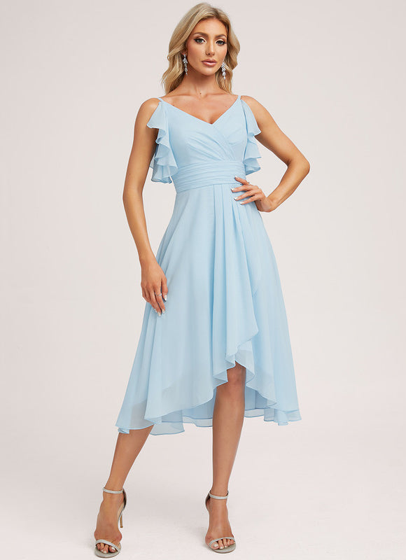 Robe Cérémonie Fluide Marine Élégante - gallery 5