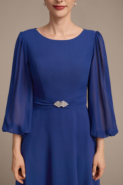 Robe Cérémonie Chiffon Bleu - gallery 7