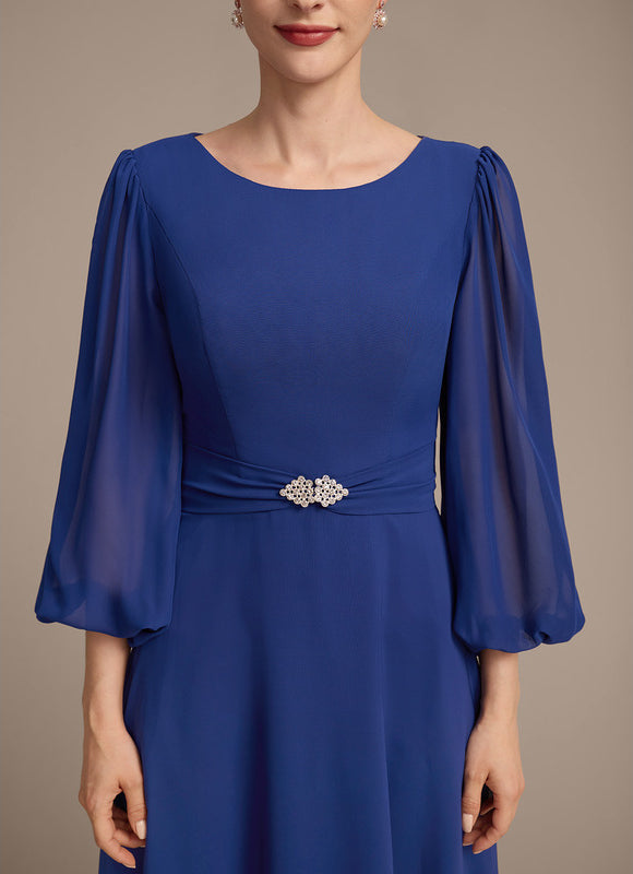 Robe Cérémonie Chiffon Bleu - gallery 7