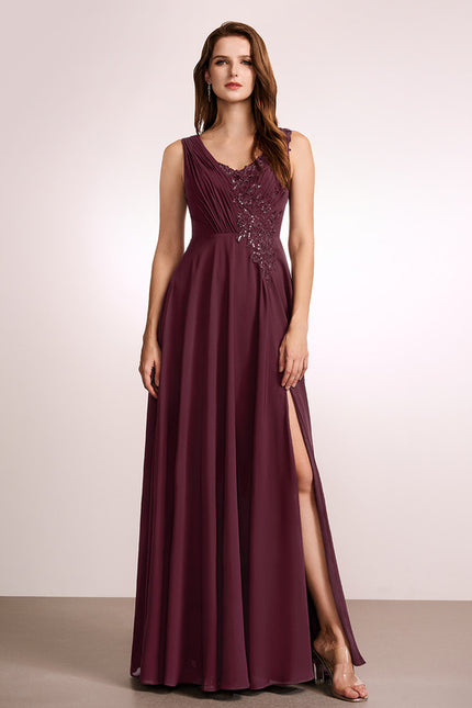 Robe Cérémonie Longue Rose Élégante - gallery 3