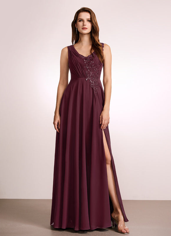 Robe Cérémonie Longue Rose Élégante - gallery 3