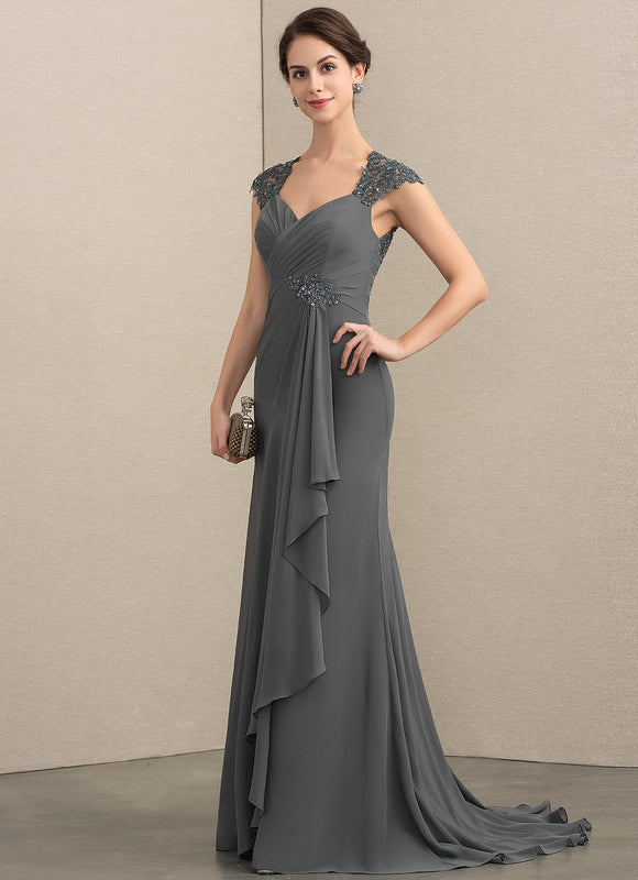 Robe Cérémonie Élégance Grise Satinée