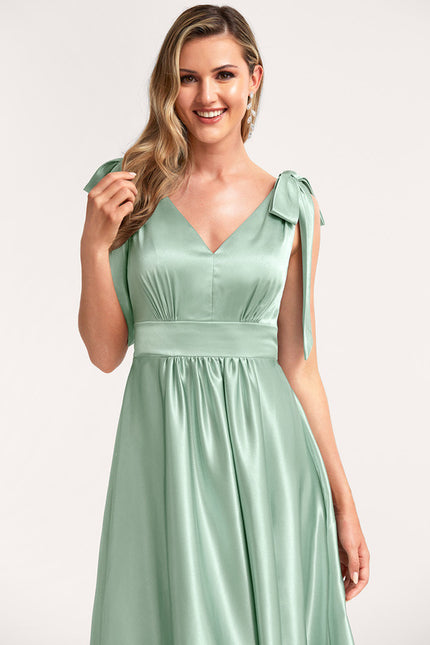 Robe Cérémonie Satin Rose Pâle - gallery 4