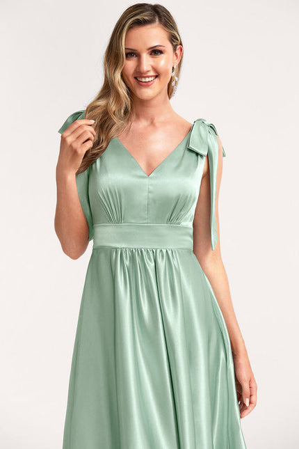 Robe Cérémonie Satin Rose Pâle - gallery 4
