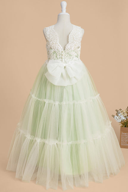 Robe Cérémonie Tulle Vert Doux - gallery 3