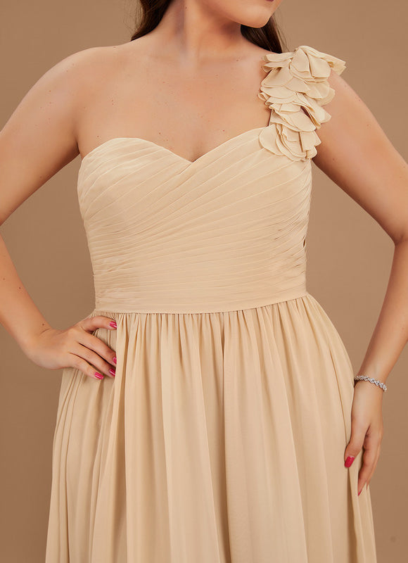 Robe Cérémonie Asymétrique Beige - gallery 6