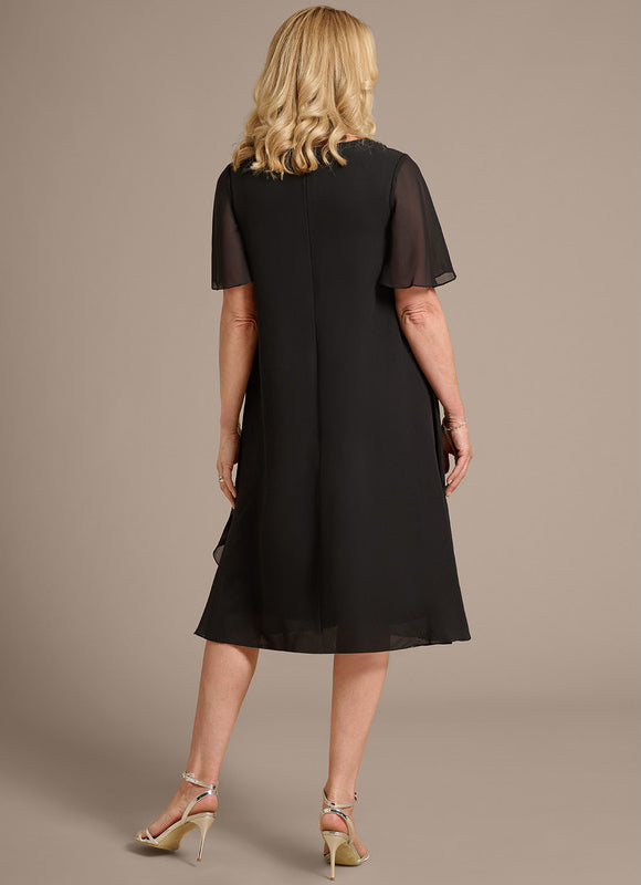Robe Cérémonie Noire Fluide - gallery 6