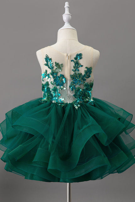 Robe Cérémonie Tulle Émeraude - gallery 2