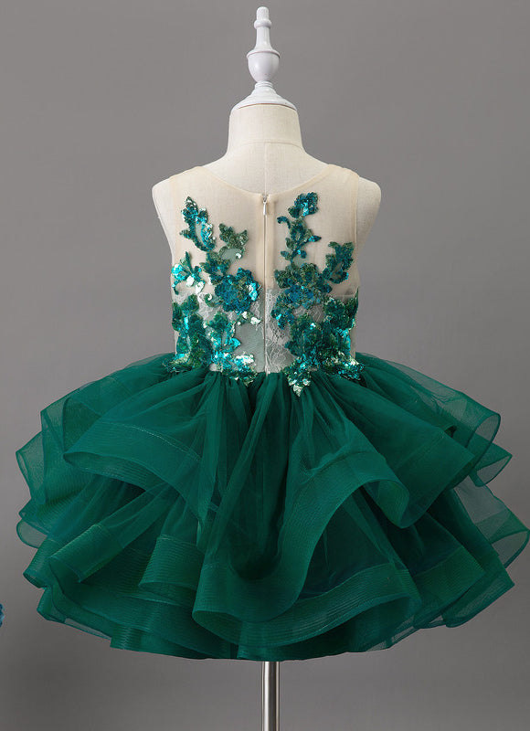Robe Cérémonie Tulle Émeraude - gallery 2