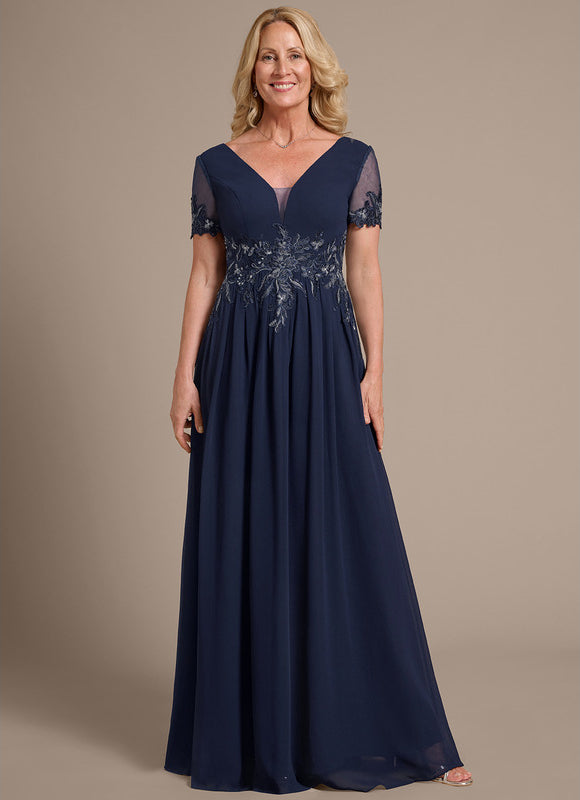 Robe Cérémonie Élégante Appliquée
