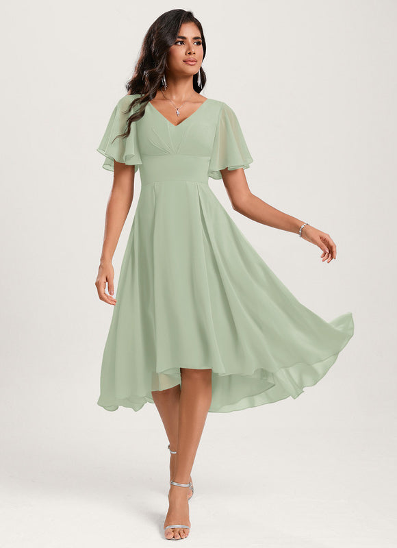 Robe Cérémonie Fluide Marine Élégante