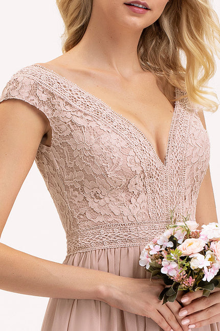Robe Cérémonie Longue Rose Élégante - gallery 2